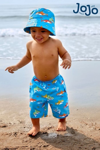 JoJo Maman Bébé Shark Bucket Sun Hat UPF 50 (323978) | £14