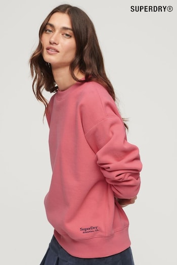 Superdry Pink Essential Logo Relaxed Fit Sweatshirt (324164) | £45