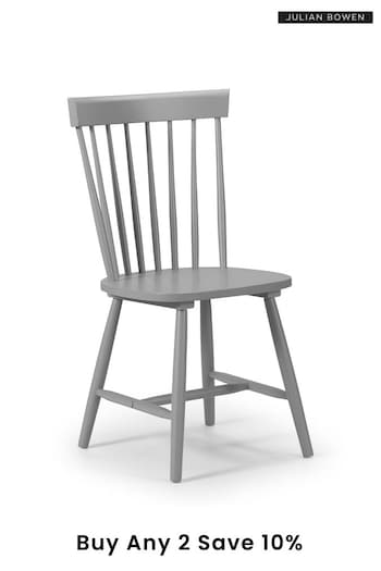 Julian Bowen Set of 2 Grey Torino Dining Chairs (324185) | £150