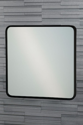 Showerdrape Black Shoreditch Square Metal Framed Bathroom Mirror (324380) | £54.50