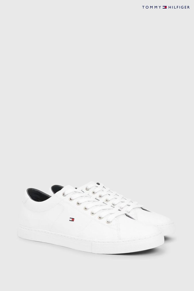 Mens White Leather Trainers Mens Plain White Trainers Next