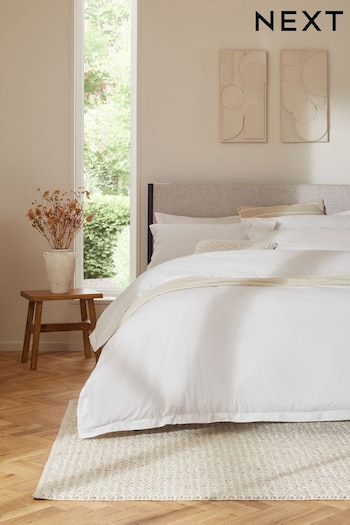 White 100% Washed Cotton Duvet Cover and Pillowcase Set (324892) | £25 - £55