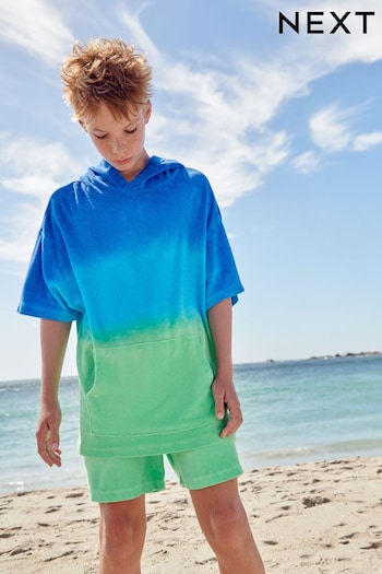 Blue/Green Hoodie and Short Towelling Set (3-16yrs) (325154) | £22 - £28