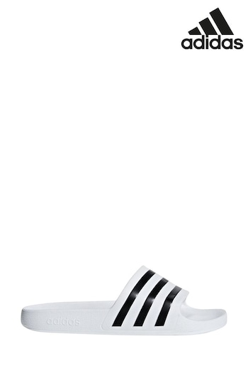adidas Manchester White Sportswear Adilette Aqua Slides (325166) | £20