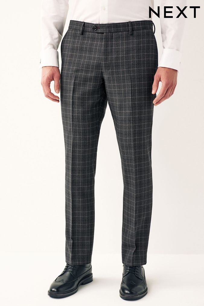 Next mens checked trousers shop
