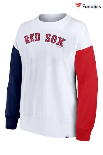Fanatics Boston Red Sox Fundamentals Fleece Crew Sweat Top (325619) | £45