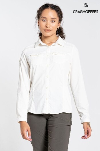 Craghoppers NosiLife Adventure II Long Sleeved White Shirt (325755) | £80