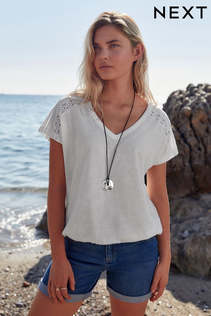 Buy Women s White Holiday Tops Online Next UK