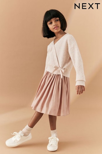 Pink Ballet Style Wrap Front Tie Jumper (3-16yrs) (325904) | £18 - £23