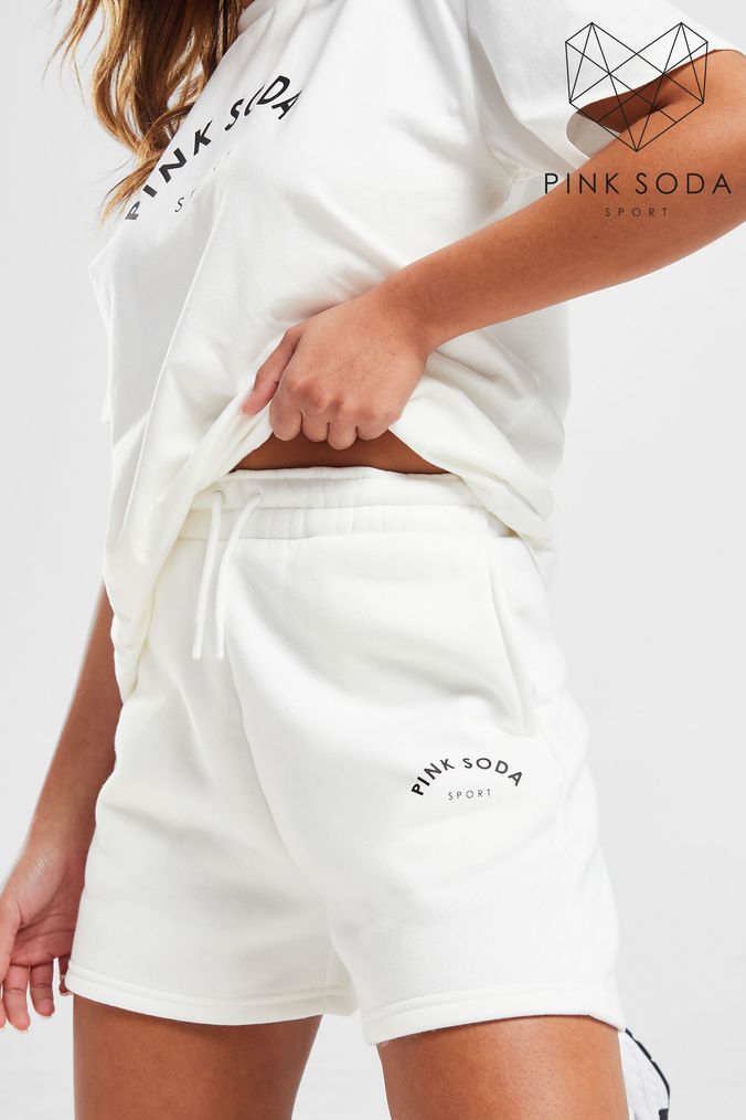 Buy Women s White Pink Soda Shorts Online Next UK