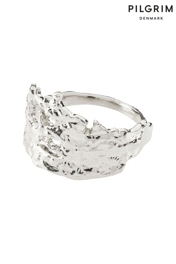 PILGRIM Silver Tone Brenda Recycled Adjustable Ring (326451) | £29.99