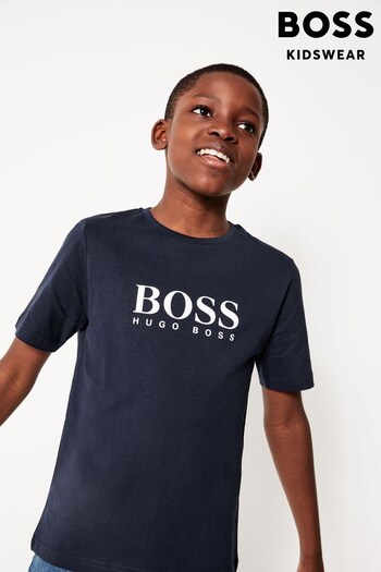 BOSS Navy Logo T-Shirt (326487) | £35 - £44