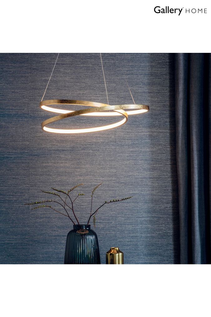 Gallery Home Gold Kenora Pendant Ceiling Light (326652) | £292