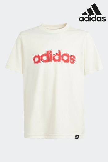 adidas White Sportswear Table Growth Graphic T-Shirt (326680) | £13