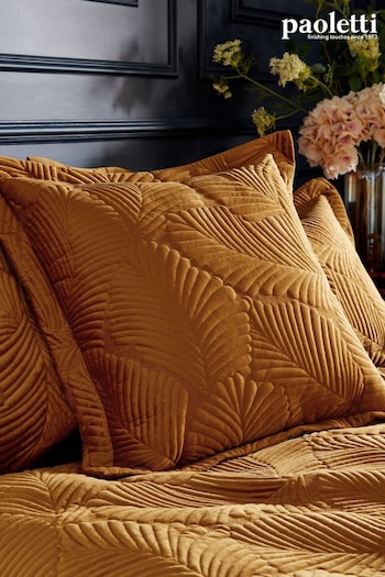 Riva Paoletti Gold Palmeria Quilted Polyester Filled Cushion (326700) | £20