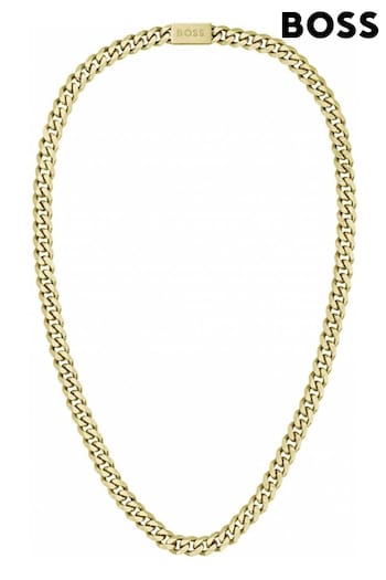 BOSS Gold Plated Jewellery Gents Chain For Him Curb Chain Necklace (326793) | £99