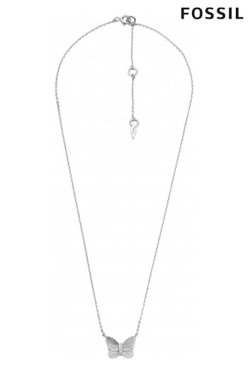 Fossil Jewellery Ladies Silver Tone Sterling Necklace (326880) | £65