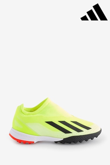 adidas Yellow Performance X Crazyfast League Laceless Turf Boots (327013) | £55
