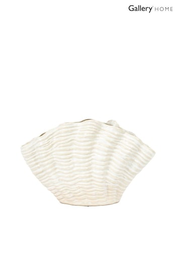 Gallery Home White Clam Small Reactive Vase (327106) | £26