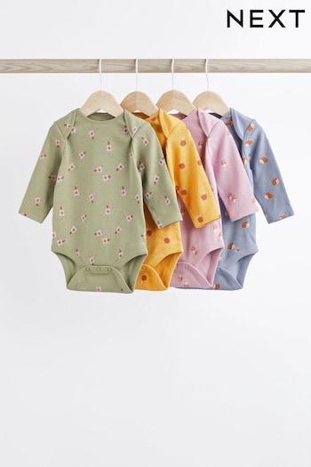 Bright Long Sleeve Baby Bodysuits 4 Pack (327144) | £15 - £17