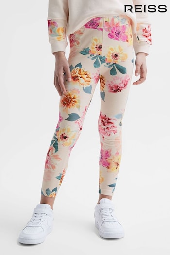 Reiss Pink Essie Junior Floral Print Leggings (327256) | £25