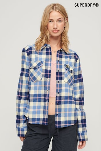 Superdry Blue Lumberjack Check Flannel Shirt (327306) | £45