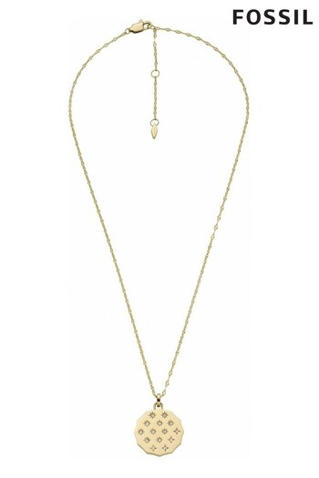 Fossil Jewellery Ladies Gold Tone Sutton Necklace (327403) | £55