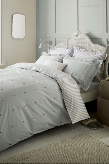 Sophie Allport Grey Bees Cotton Duvet Cover and Pillowcase Set (327700) | £48 - £90
