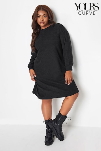 Yours Curve Black Soft Touch Jumper Dress (327868) | £31