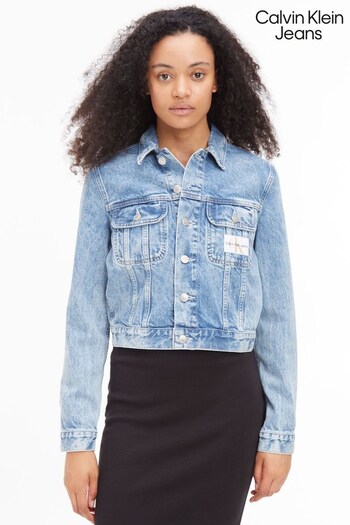 Calvin Klein Jeans Blue Cropped 90S Denim Jacket (328197) | £120