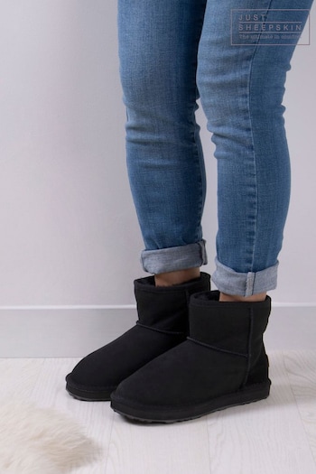 Just Sheepskin™ Black Ladies Mini Classic Boots (328252) | £89