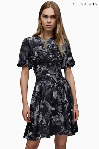 AllSaints Black Ali Peggy Dress (328268) | £199