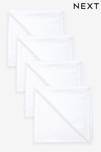 White Baby Muslin Cloths 4 Packs (328369) | £8