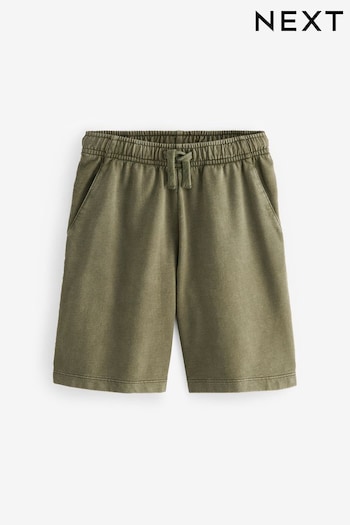 Khaki Green Relaxed Washed Jersey Shorts (3-16yrs) (328436) | £11 - £16
