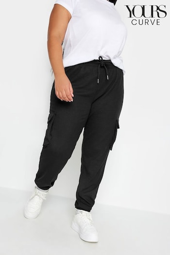 Yours Curve Black Cargo Joggers (328448) | £27