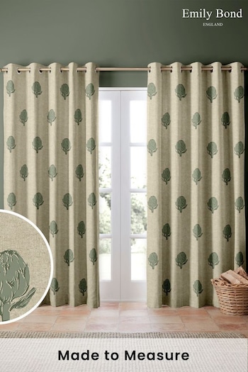 Emily Bond Fern Green Globe Made to Measure Curtains (328559) | £91
