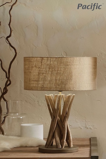 Pacific Natural Derna Driftwood & Natural Jute Table Lamp (328851) | £134