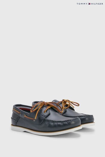 Tommy Hilfiger Blue Leather Boat Shoes (328949) | £140