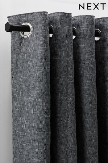 Black Stud Finial Extendable 28mm Curtain Pole Kit (329173) | £35 - £60