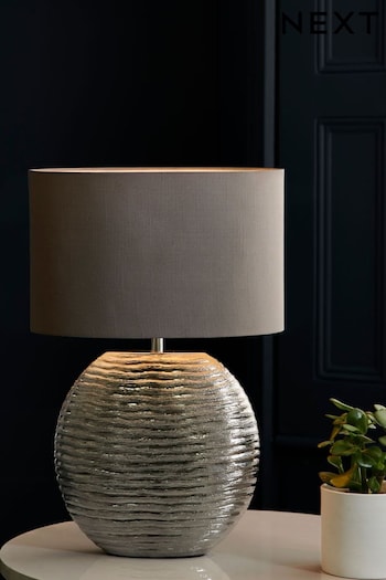 Chrome Shimmer Ceramic Small Touch Lamp (329506) | £45