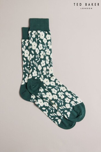 Ted Baker Blue Coldday Floral Pattern Socks (329673) | £10
