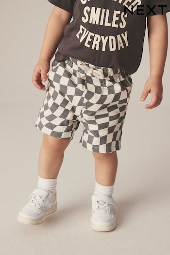 Monochrome Checkerboard Pull-On PLY Shorts (3mths-7yrs) (329740) | £5.50 - £7.50