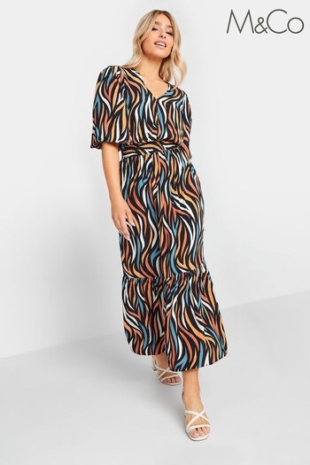 M&Co Orange Shirred Waist Dress (329821) | £34