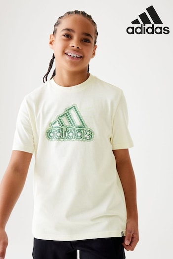 adidas White Sportswear Table Growth Graphic T-Shirt (329841) | £13