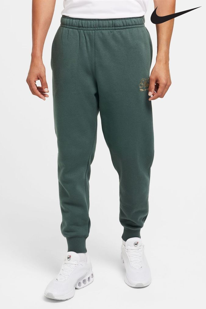 Men's nike green joggers discount