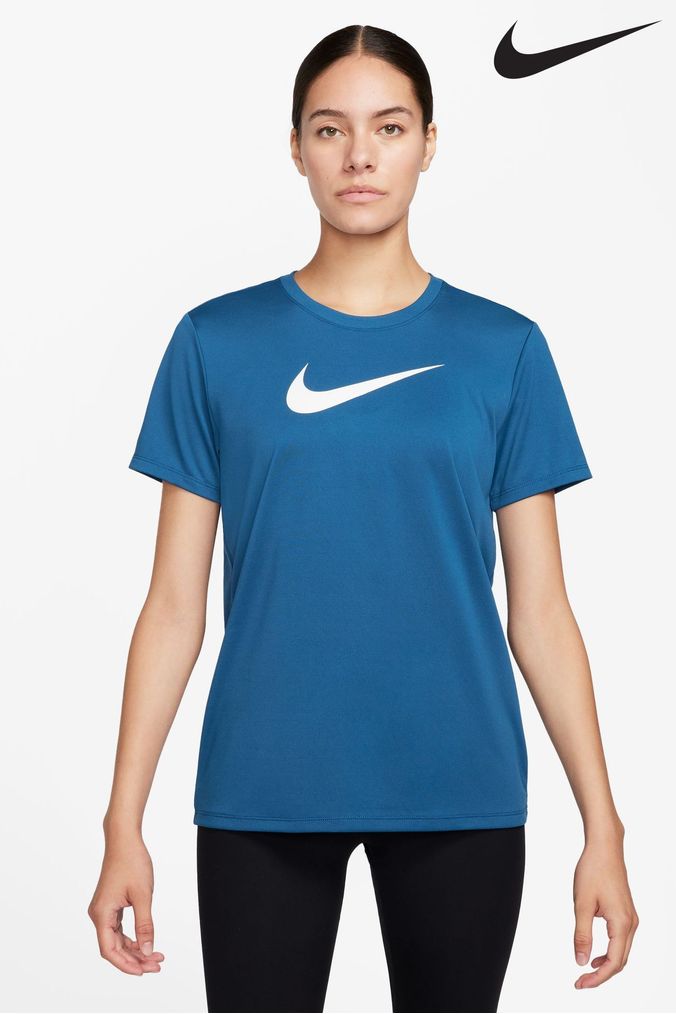 Buy Women s T Shirts Blue Nike Tops Online Next UK