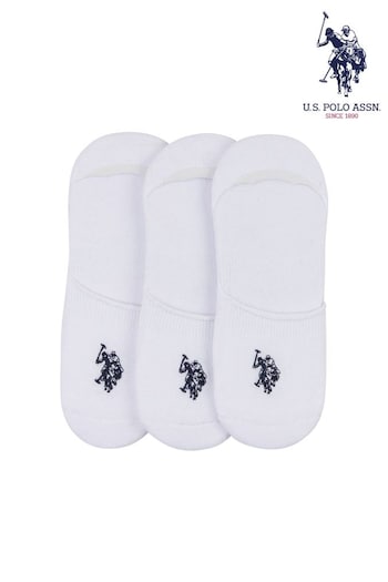 U.S. Polo Assn. Invisible White Gunmetal 3 Pack (330199) | £15