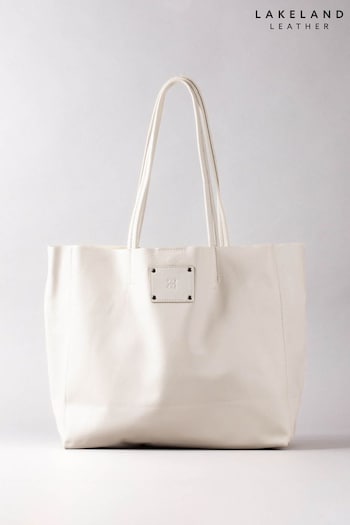 Lakeland Leather Tarn Leather Bucket White Bag (330359) | £70