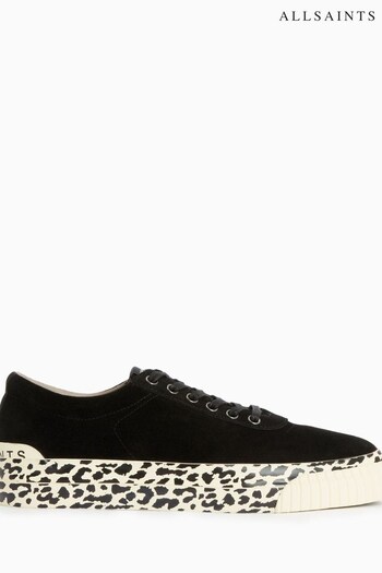 AllSaints Knox Suede Black Sneakers (330671) | £129