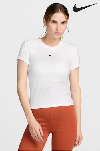 Nike White Chill Knit Mod Crop T-Shirt (331137) | £33